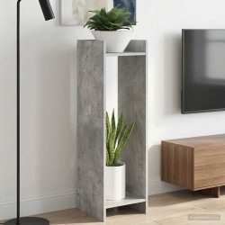 Stojak na rośliny z półką 2 pcs Betonowy Szary 30 x 30 x 100 cm