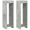 Stojak na rośliny z półką 2 pcs Betonowy Szary 30 x 30 x 100 cm