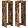 Stojak na rośliny z półką 2 pcs Dąb Wędzony 30 x 30 x 100 cm