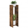 Stojak na rośliny z półką 2 pcs Dąb Wędzony 30 x 30 x 100 cm