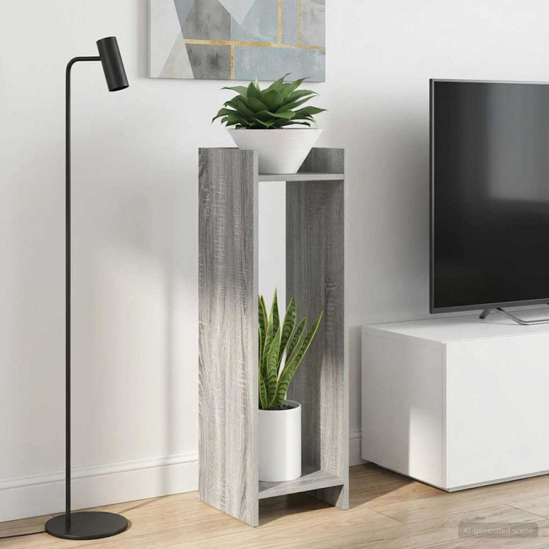 Stojak na rośliny z półką 2 pcs Szary Sonoma 30 x 30 x 100 cm