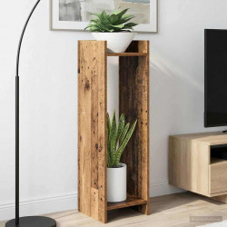 Stojak na rośliny z półką 2 pcs Stare drewno 30 x 30 x 100 cm