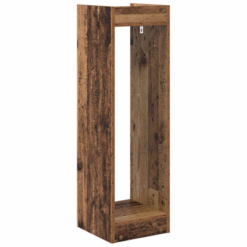 Stojak na rośliny z półką 2 pcs Stare drewno 30 x 30 x 100 cm