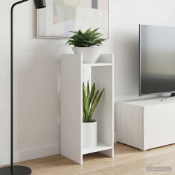 Stojak na rośliny z półką 2 pcs Biały 30 x 30 x 80 cm