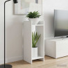 Stojak na rośliny z półką 2 pcs Biały 30 x 30 x 80 cm