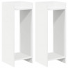 Stojak na rośliny z półką 2 pcs Biały 30 x 30 x 80 cm