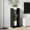 Stojak na rośliny z półką 2 pcs Czarny Dąb 30 x 30 x 80 cm