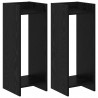 Stojak na rośliny z półką 2 pcs Czarny Dąb 30 x 30 x 80 cm
