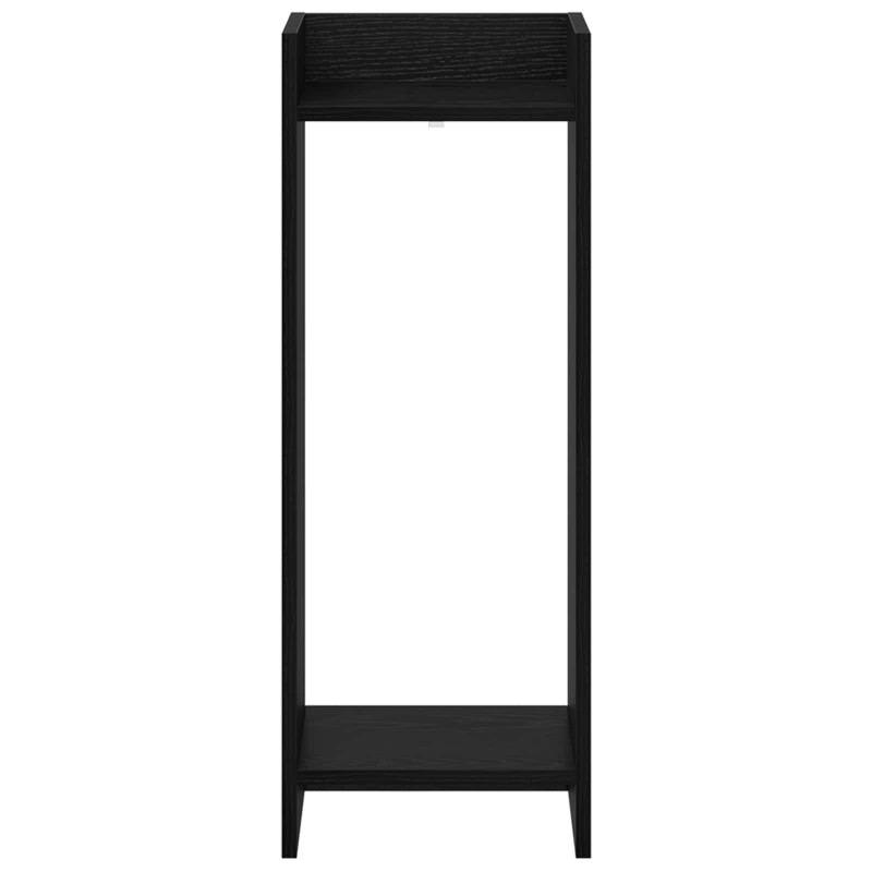 Stojak na rośliny z półką 2 pcs Czarny Dąb 30 x 30 x 80 cm