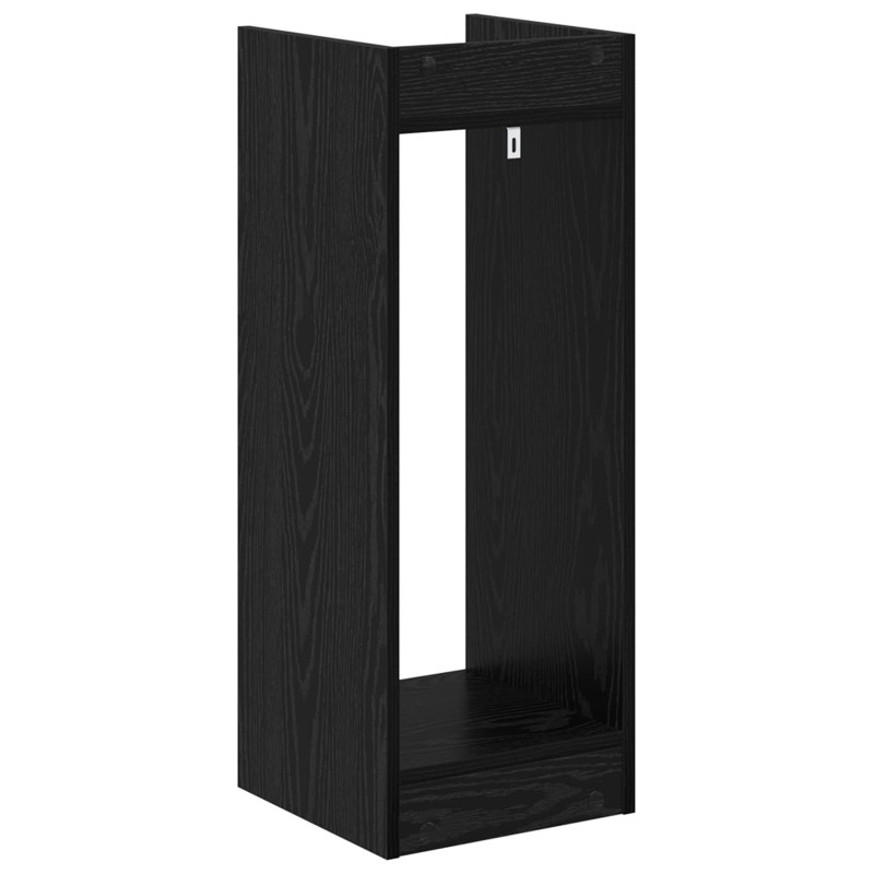 Stojak na rośliny z półką 2 pcs Czarny Dąb 30 x 30 x 80 cm