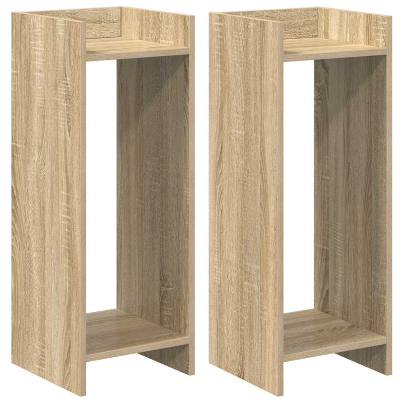 Stojak na rośliny z półką 2 pcs Dąb Sonoma 30 x 30 x 80 cm
