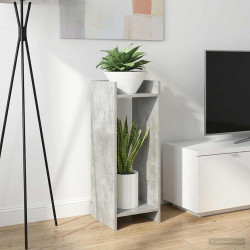 Stojak na rośliny z półką Betonowy Szary 30 x 30 x 80 cm