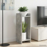 Stojak na rośliny z półką 2 pcs Betonowy Szary 30 x 30 x 80 cm