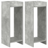 Stojak na rośliny z półką 2 pcs Betonowy Szary 30 x 30 x 80 cm