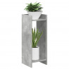 Stojak na rośliny z półką 2 pcs Betonowy Szary 30 x 30 x 80 cm