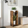Stojak na rośliny z półką 2 pcs Dąb Wędzony 30 x 30 x 80 cm