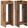 Stojak na rośliny z półką 2 pcs Stare drewno 30 x 30 x 80 cm