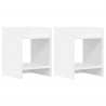 Stojak na rośliny z półką 2 pcs Biały 30 x 30 x 40 cm