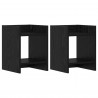 Stojak na rośliny z półką 2 pcs Czarny Dąb 30 x 30 x 40 cm