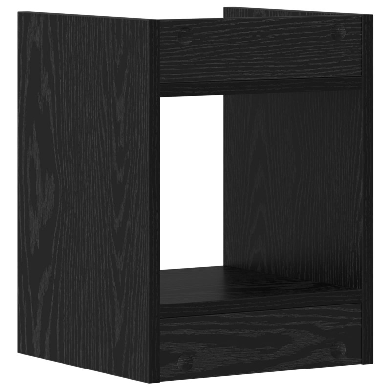 Stojak na rośliny z półką 2 pcs Czarny Dąb 30 x 30 x 40 cm