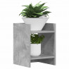 Stojak na rośliny z półką 2 pcs Betonowy Szary 30 x 30 x 40 cm