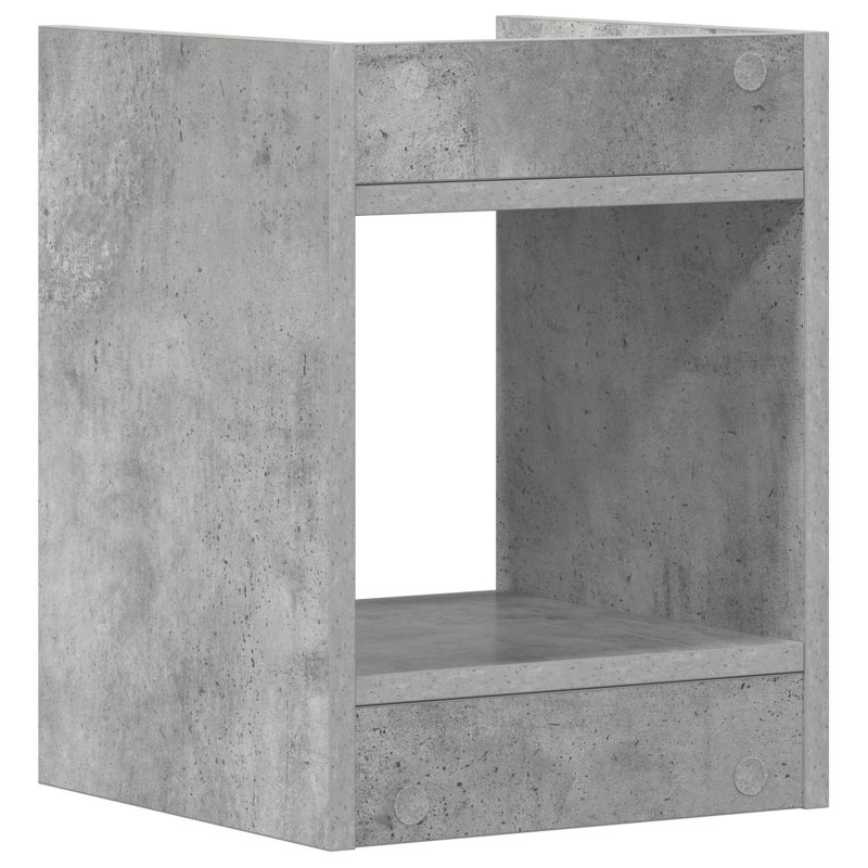 Stojak na rośliny z półką 2 pcs Betonowy Szary 30 x 30 x 40 cm
