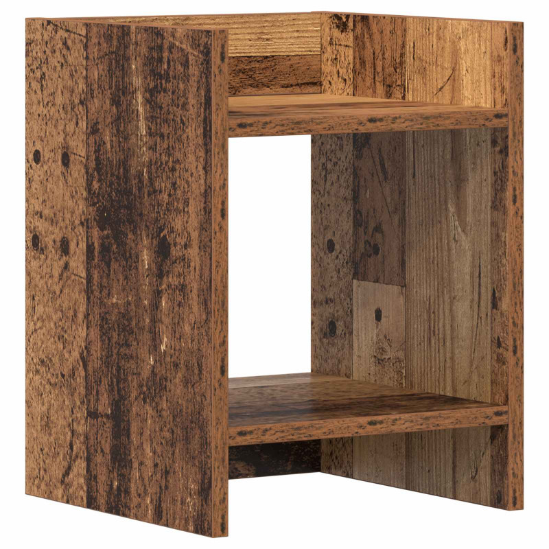 Stojak na rośliny z półką 2 pcs Stare drewno 30 x 30 x 40 cm