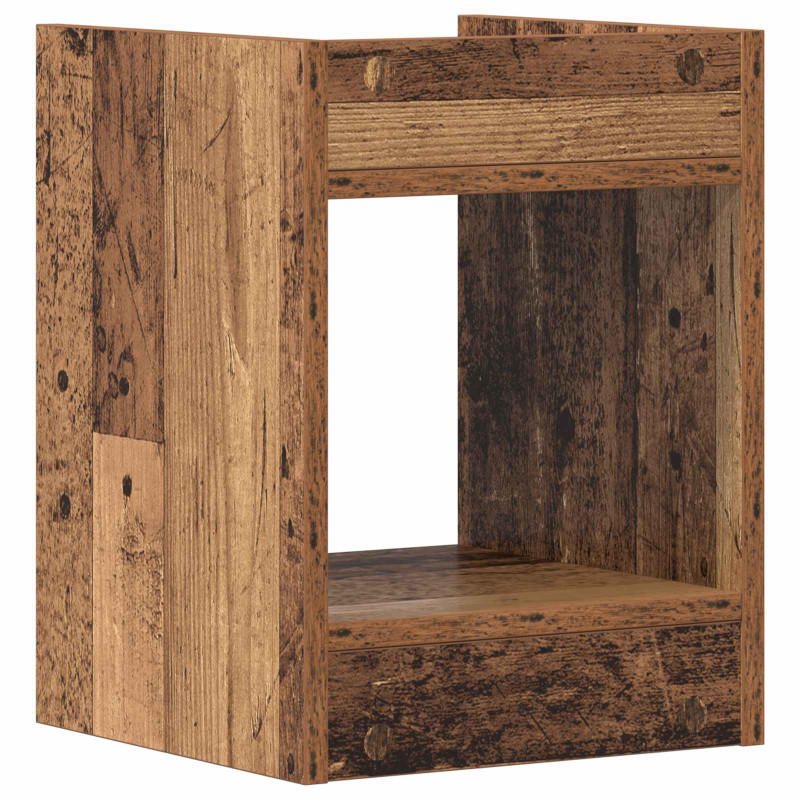 Stojak na rośliny z półką 2 pcs Stare drewno 30 x 30 x 40 cm