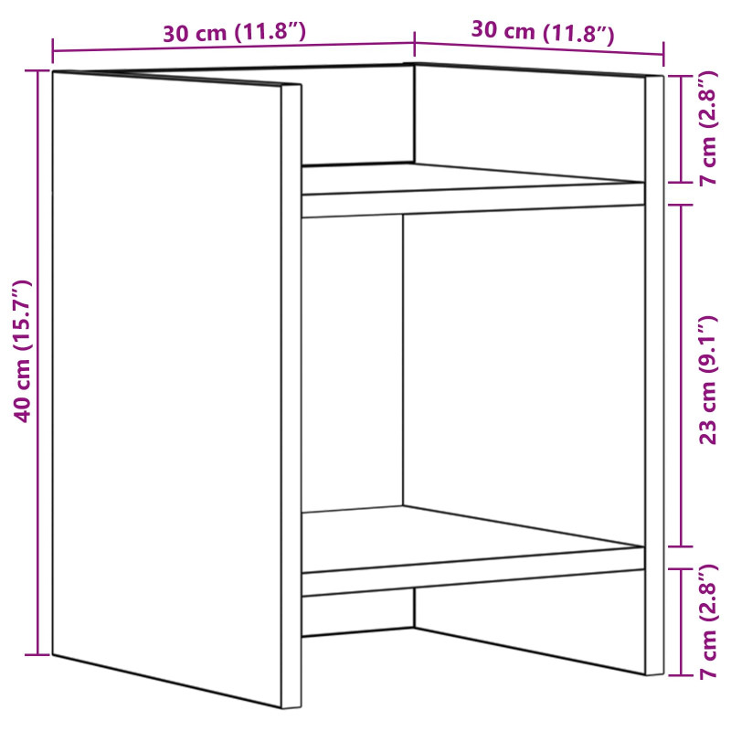 Stojak na rośliny 2 pcs Dąb Rzemieślniczy 30 x 30 x 40 cm