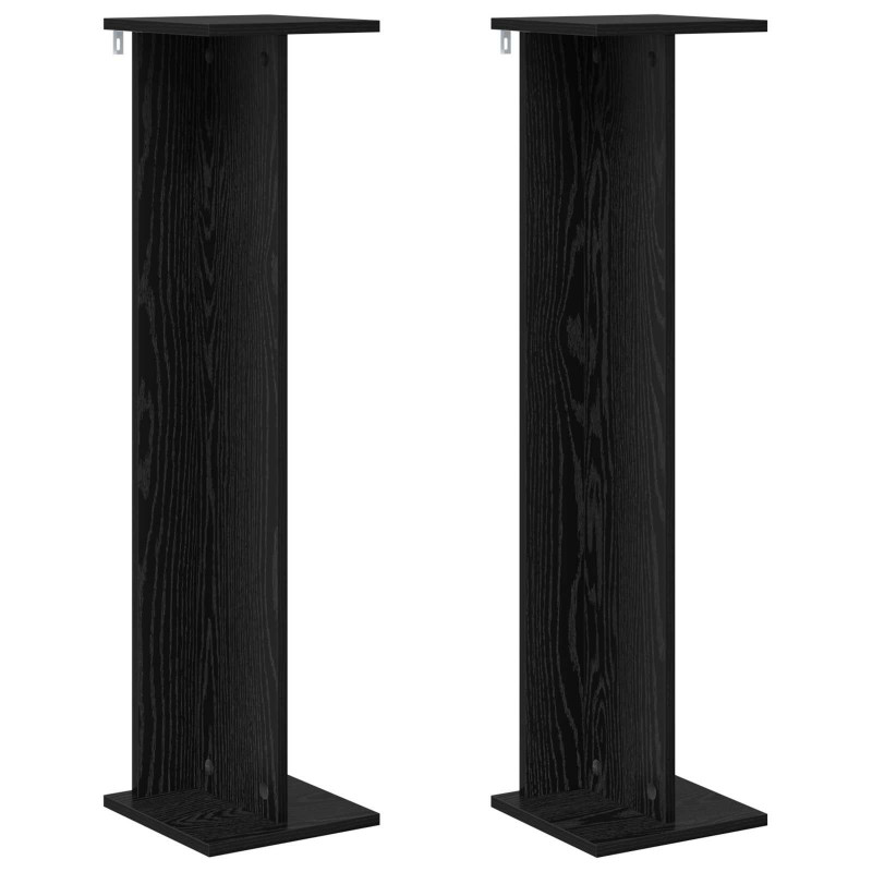 Stojak na rośliny 2 pcs Czarny Dąb 25 x 25,5 x 100,5 cm