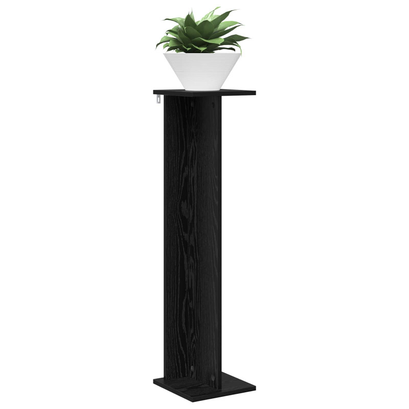 Stojak na rośliny 2 pcs Czarny Dąb 25 x 25,5 x 100,5 cm