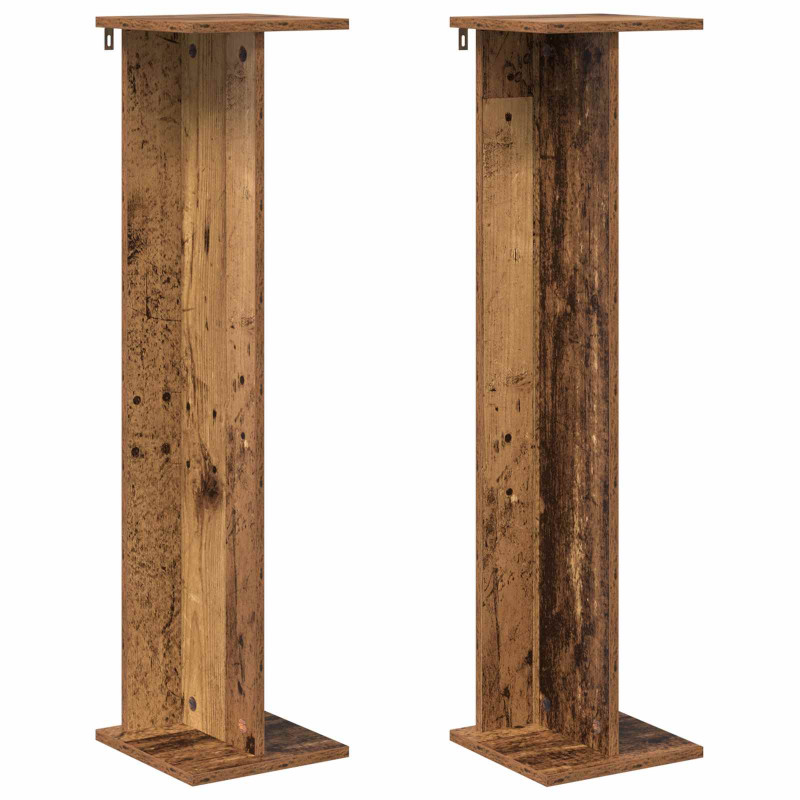 Stojak na rośliny 2 pcs Stare drewno 25 x 25,5 x 100,5 cm