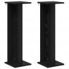 Stojak na rośliny 2 pcs Czarny Dąb 25 x 25,5 x 80,5 cm