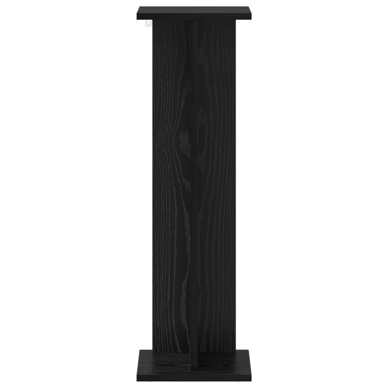 Stojak na rośliny 2 pcs Czarny Dąb 25 x 25,5 x 80,5 cm