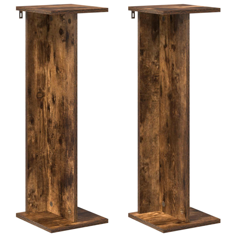 Stojak na rośliny 2 pcs Dąb Wędzony 25 x 25,5 x 80,5 cm