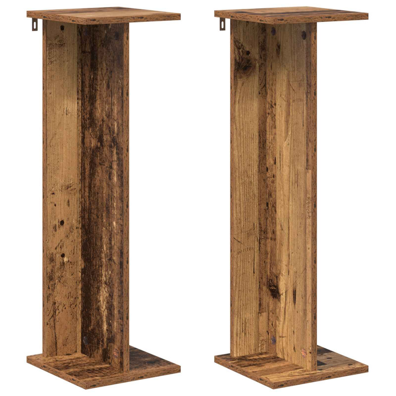 Stojak na rośliny 2 pcs Stare drewno 25 x 25,5 x 80,5 cm