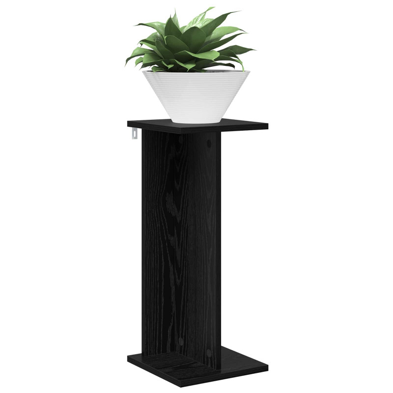 Stojak na rośliny 2 pcs Czarny Dąb 25 x 25,5 x 60,5 cm