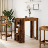 Stolik barowy z przegrodami, stare drewno, 102x50x103,5 cm