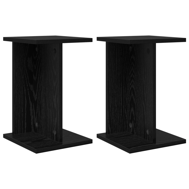 Stojak na rośliny 2 pcs Czarny Dąb 25 x 25,5 x 40,5 cm