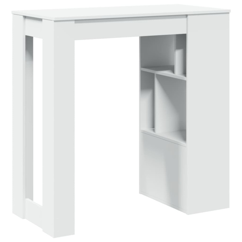 Stolik barowy z przegrodami, biały, 102x50x103,5 cm