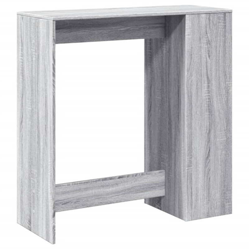 Stolik barowy z przegrodami, szary dąb sonoma, 101x40x103,5 cm