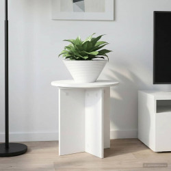 Stojak na rośliny 2 pcs Biały Ø40 x 40 cm Drewno inżynieryjne