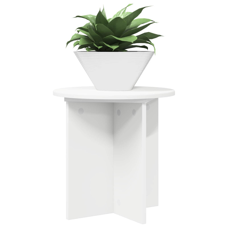 Stojak na rośliny 2 pcs Biały Ø40 x 40 cm Drewno inżynieryjne