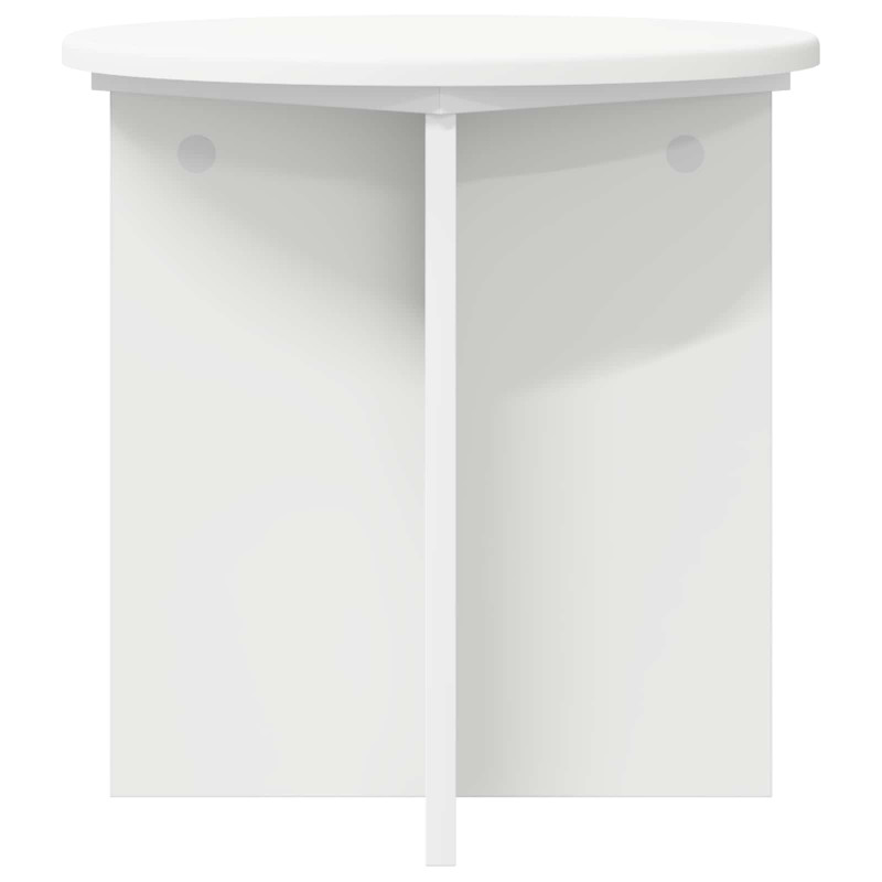 Stojak na rośliny 2 pcs Biały Ø40 x 40 cm Drewno inżynieryjne