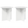 Stojak na rośliny 2 pcs Biały wysoki połysk 40 x 40 x 40 cm