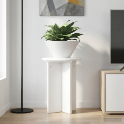 Stojak na rośliny 2 pcs Biały Ø29,5 x 40 cm Drewno inżynieryjne