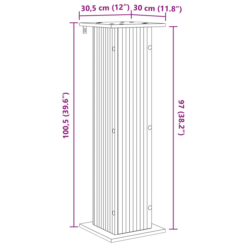 Stojak na rośliny 2 pcs Biały 30,5 x 30 x 100,5 cm