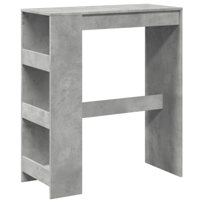 Stolik barowy z przegrodami, szarość betonu, 90x40x103,5 cm