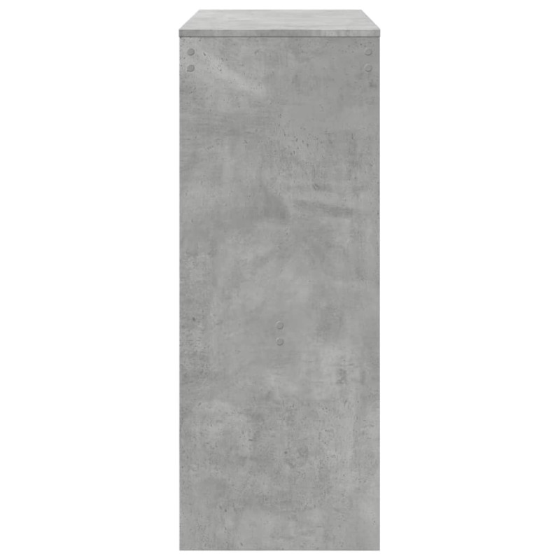 Stolik barowy z przegrodami, szarość betonu, 90x40x103,5 cm