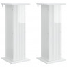 Stojak na rośliny 2 pcs Biały wysoki połysk 30,5 x 30 x 80,5 cm